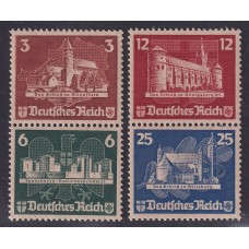 ALEMANIA 1935 Yv 535/8 SERIE COMPLETA DE ESTAMPILLAS CENTRO DEL BLOQUE OSTROPA RARISIMAS CON GOMA CASI TODAS MINT, DE LUJO 200 €